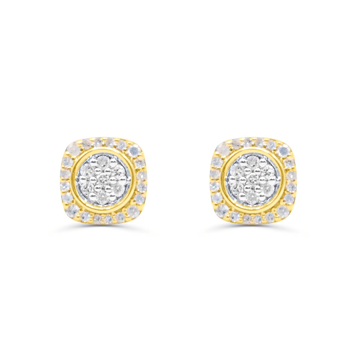 10K White Gold Diamond Earring