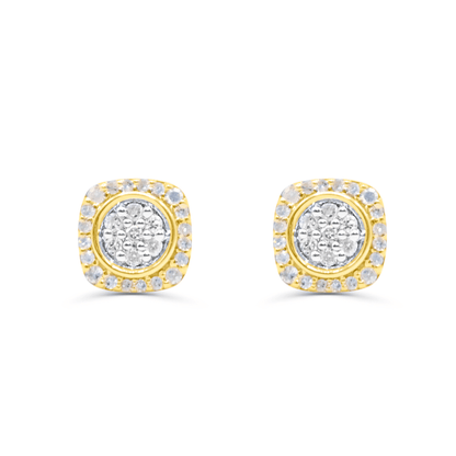 10K White Gold Diamond Earring
