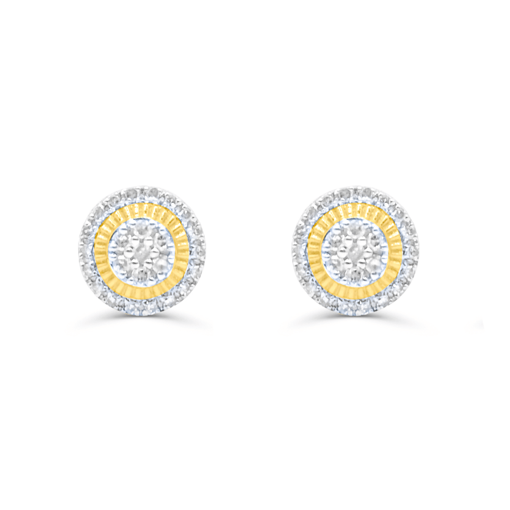 10K Yellow Gold Diamond Earring