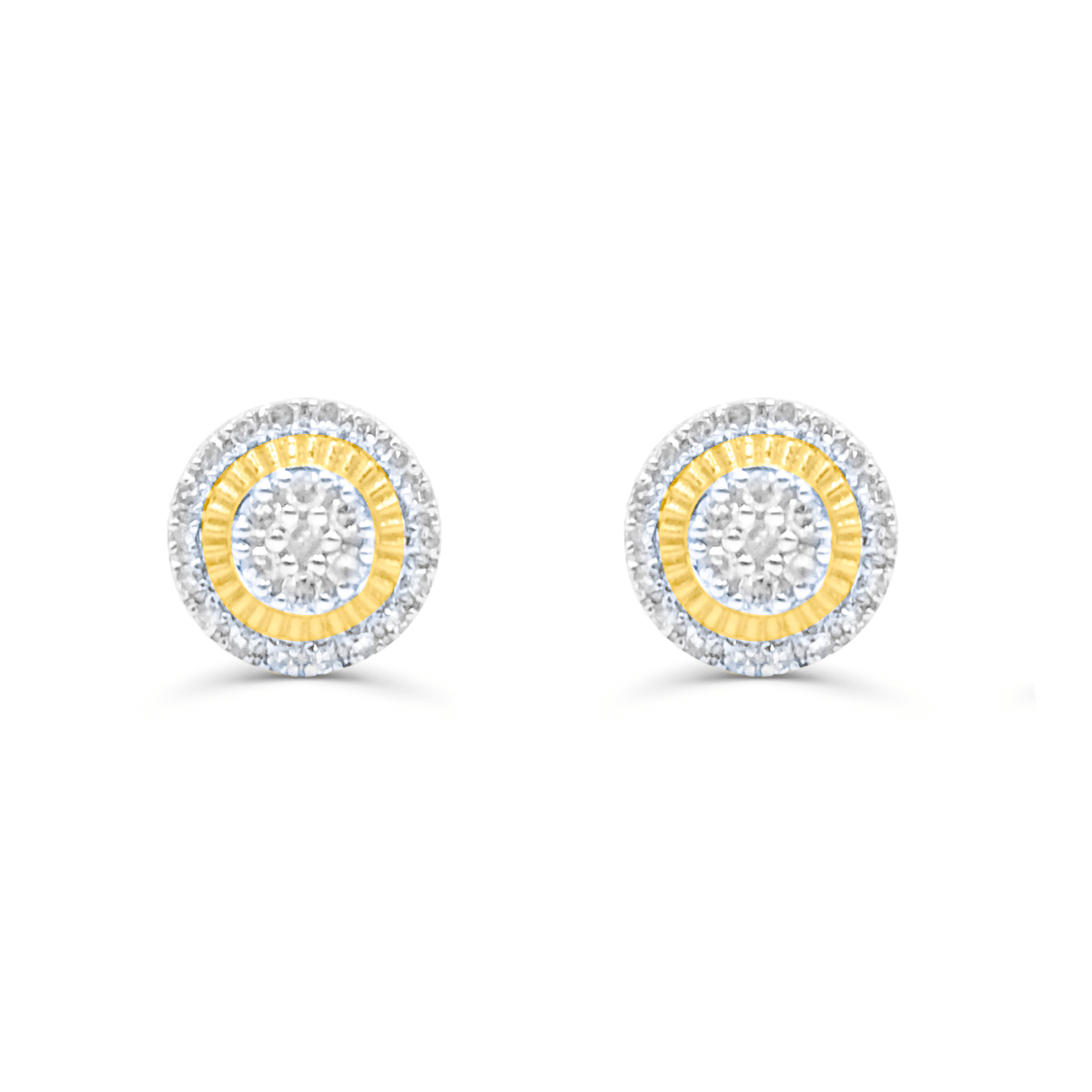10K Yellow Gold Diamond Earring