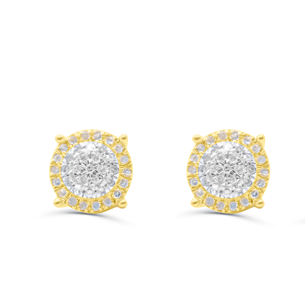 10K Yellow Gold Diamond Earring