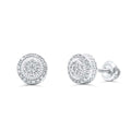 10K White Gold Diamond Earring