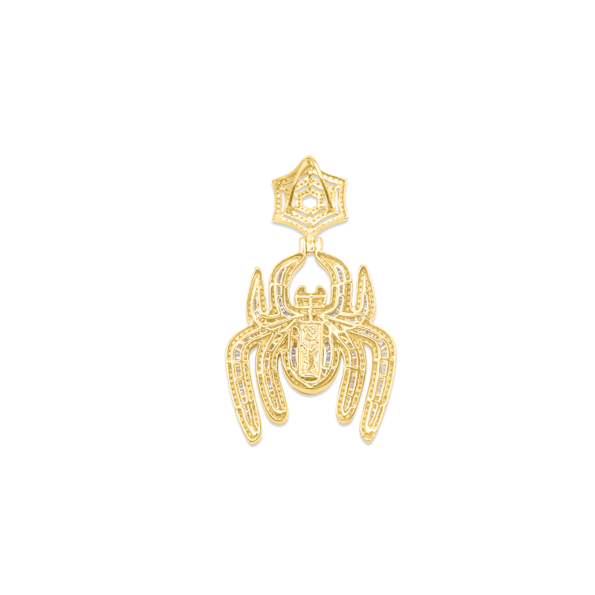 10K Spider Gold Diamond Pendant