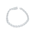 8mm 10K Tennis White Gold Diamond Bracelet