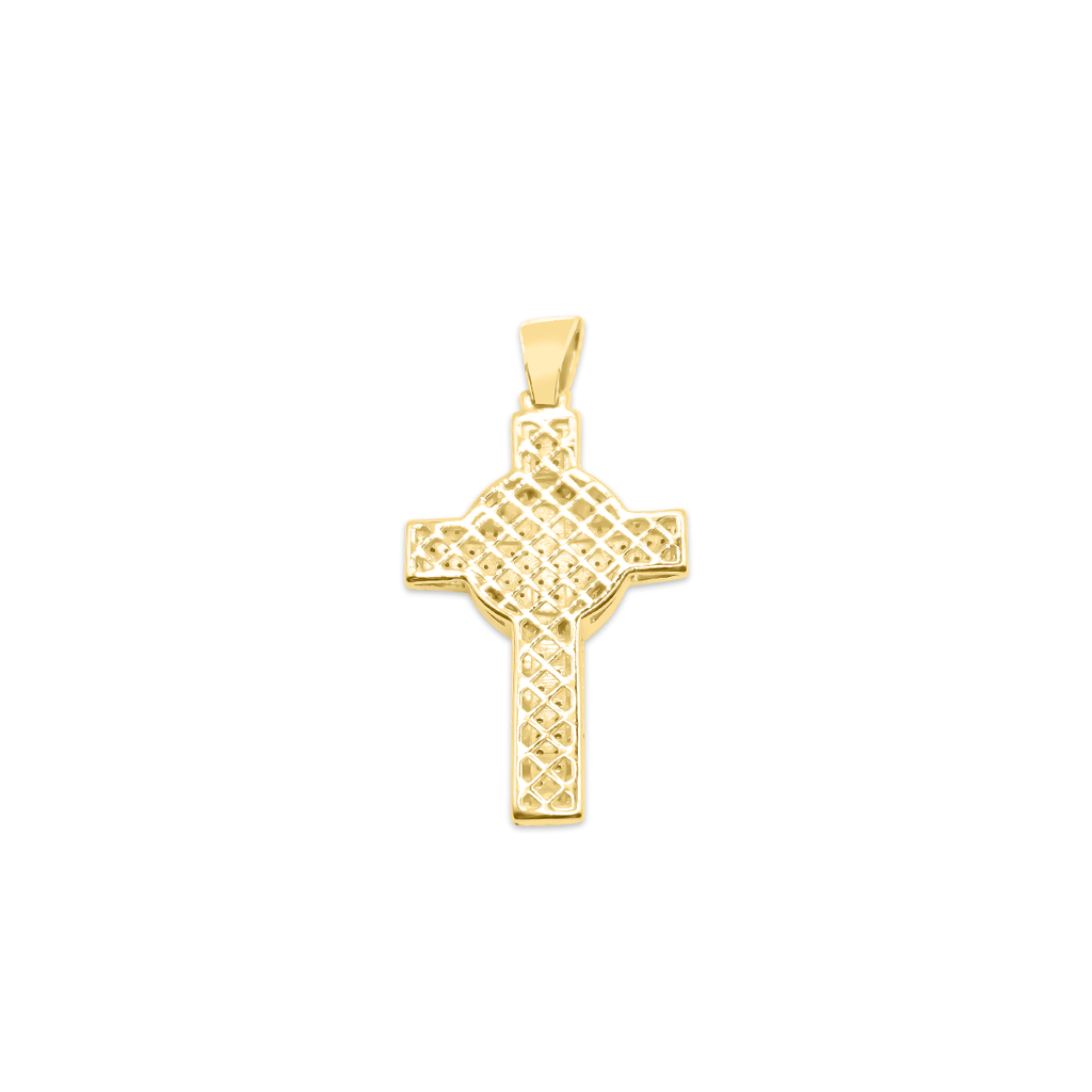 10K Cross Gold Diamond Pendant 0.51CT