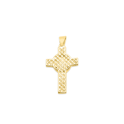 10K Cross Gold Diamond Pendant 0.51CT