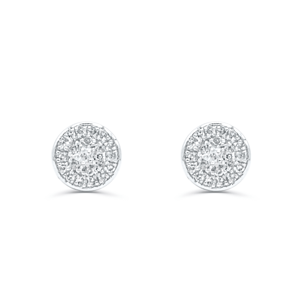 10K White Gold Diamond Earring