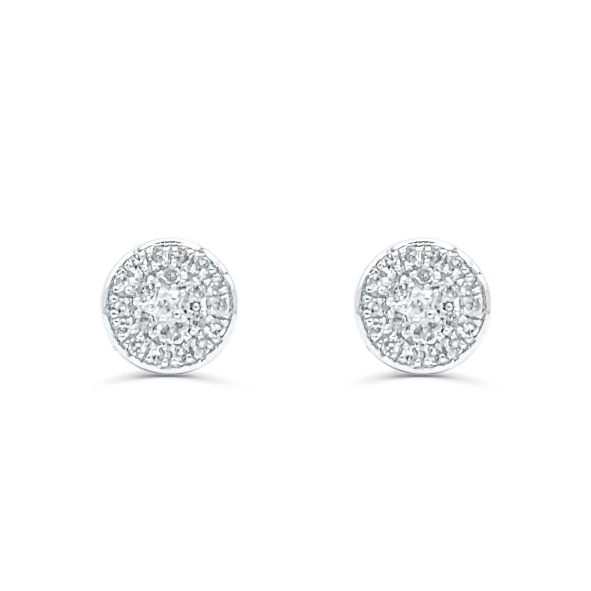 10K White Gold Diamond Earring