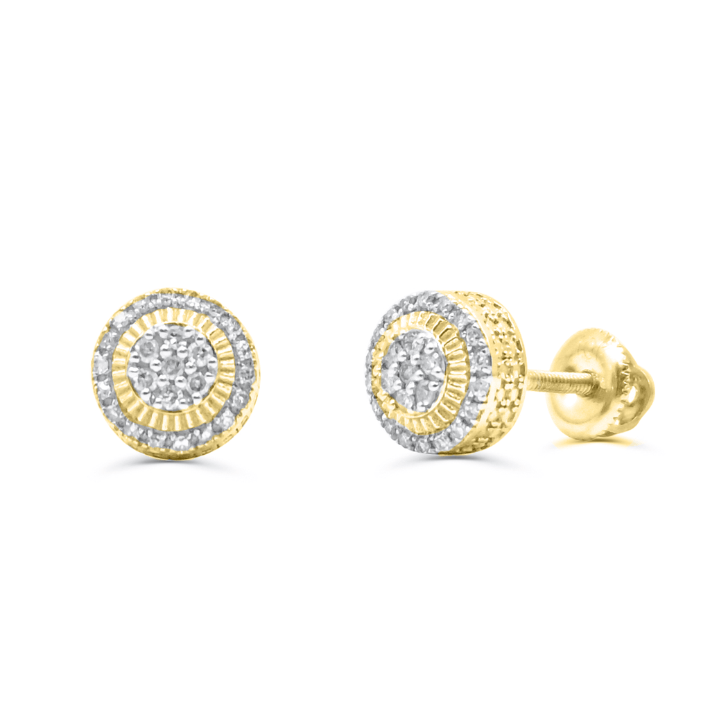 10K White Gold Diamond Earring