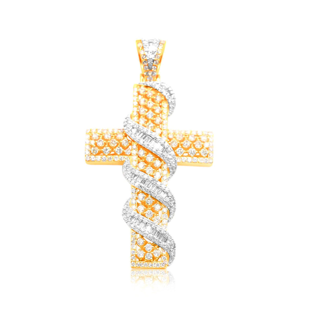 10K Gold Diamond Pendant 4.50CT