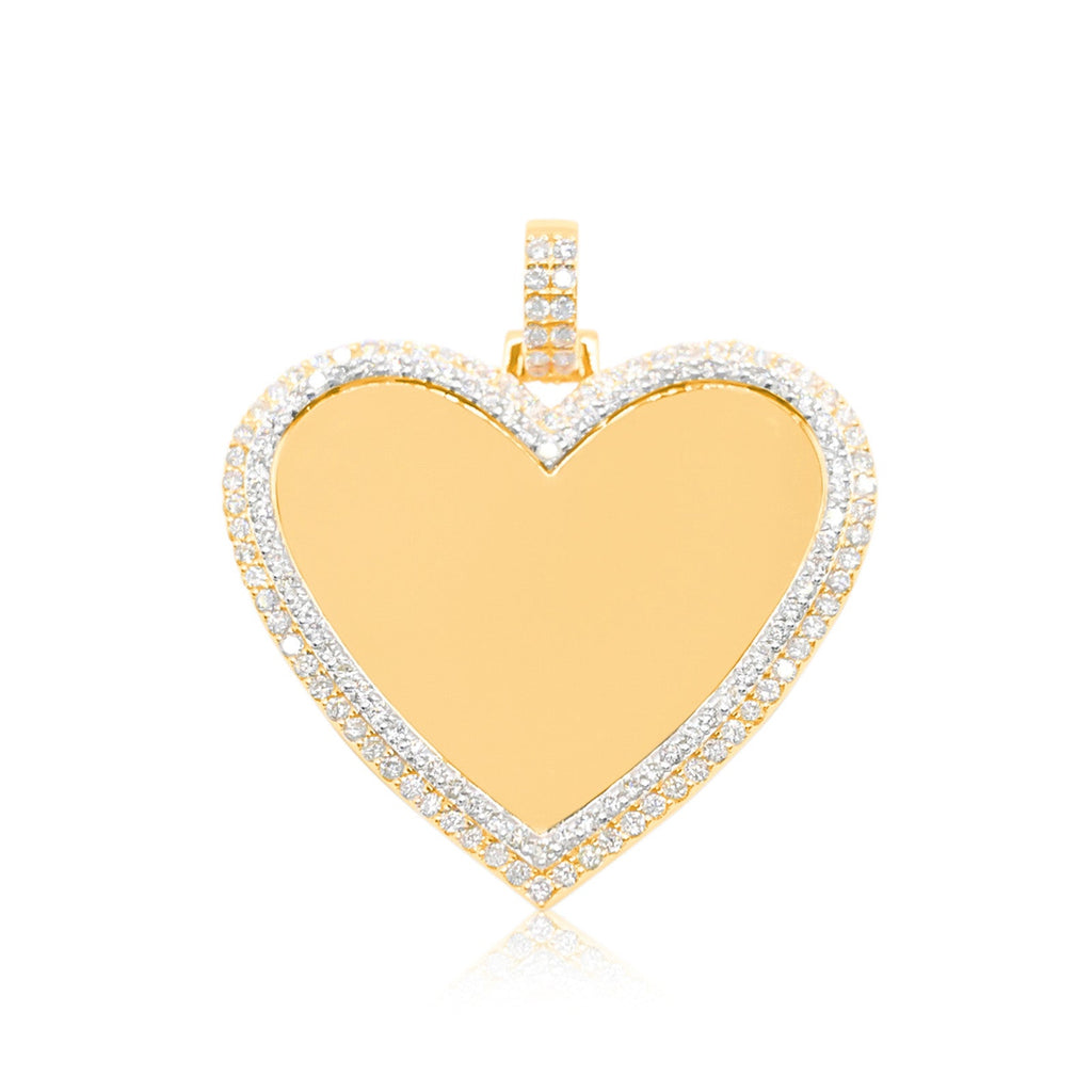 10K Gold Diamond Custom Memory Pendant 4.50CT
