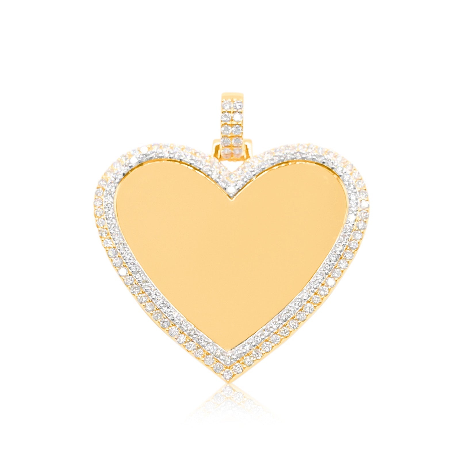 10K Gold Diamond Custom Memory Pendant 4.50CT