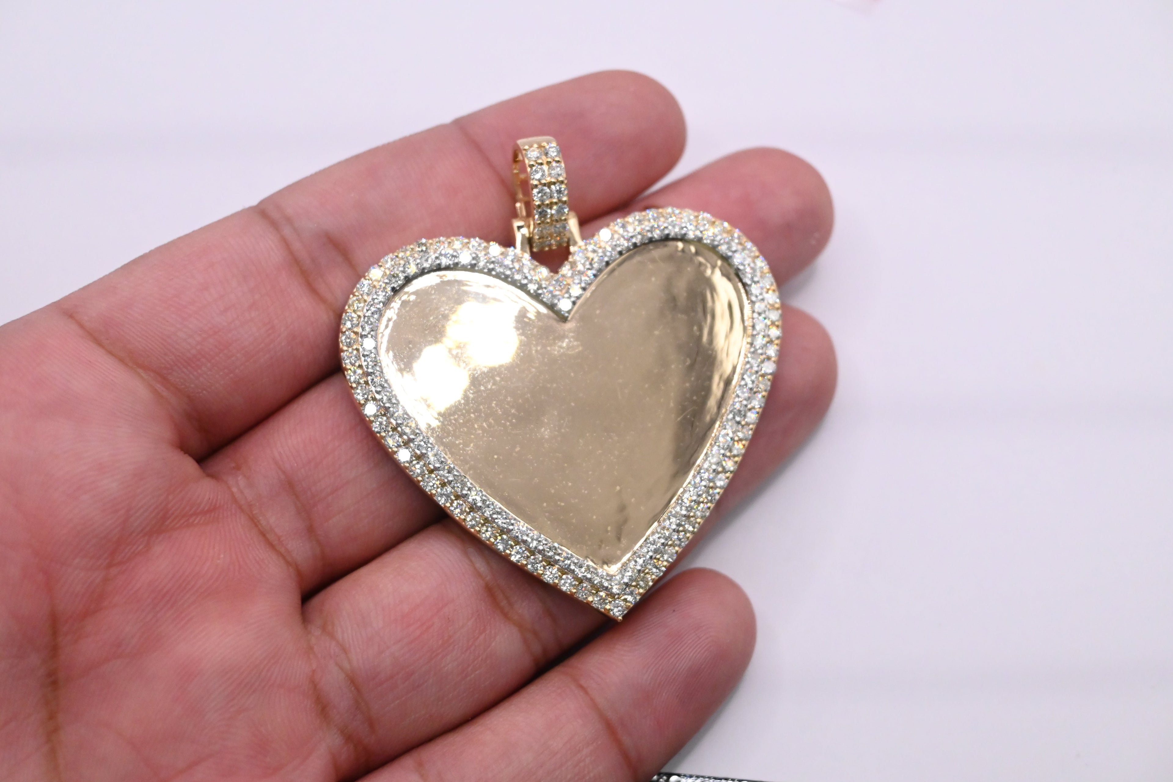 10K Gold Diamond Custom Memory Pendant 4.50CT