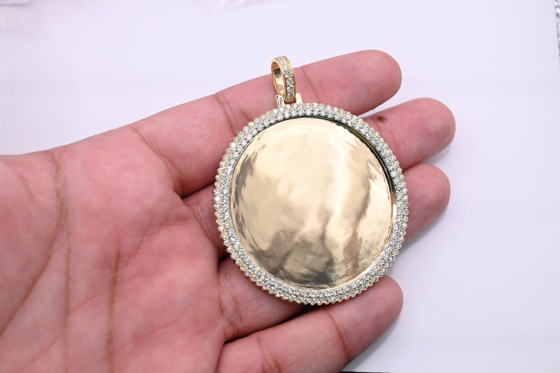 10K Gold Diamond Custom Memory Pendant 4.50CT
