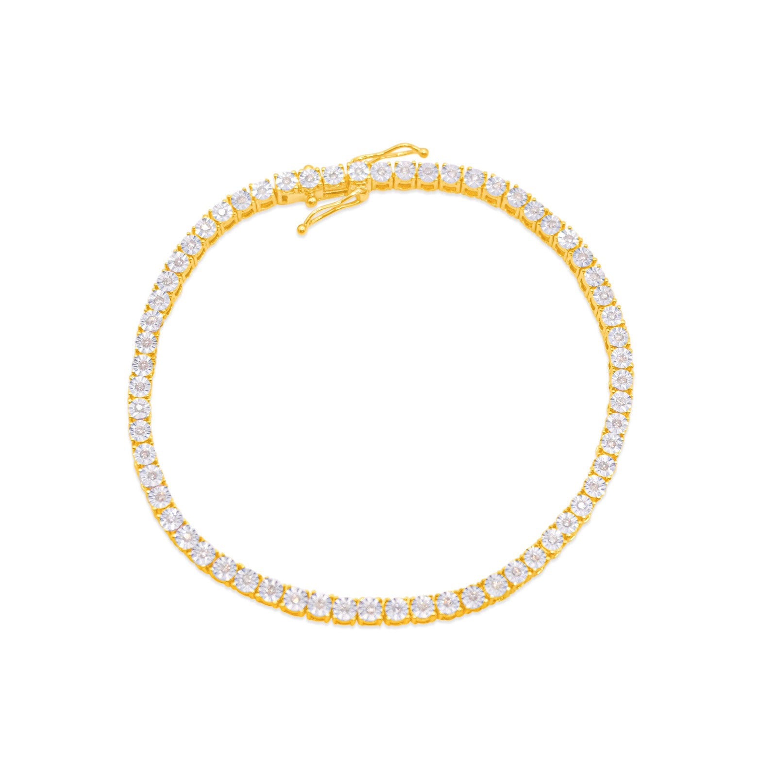 6mm 10K Tennis Gold Diamond Bracelet