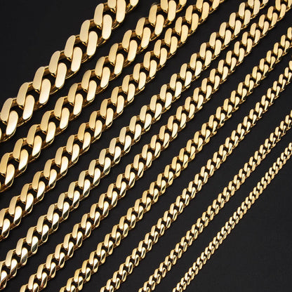 Yellow Gold 10K Classic Yellow Gold Plain Monaco Chain