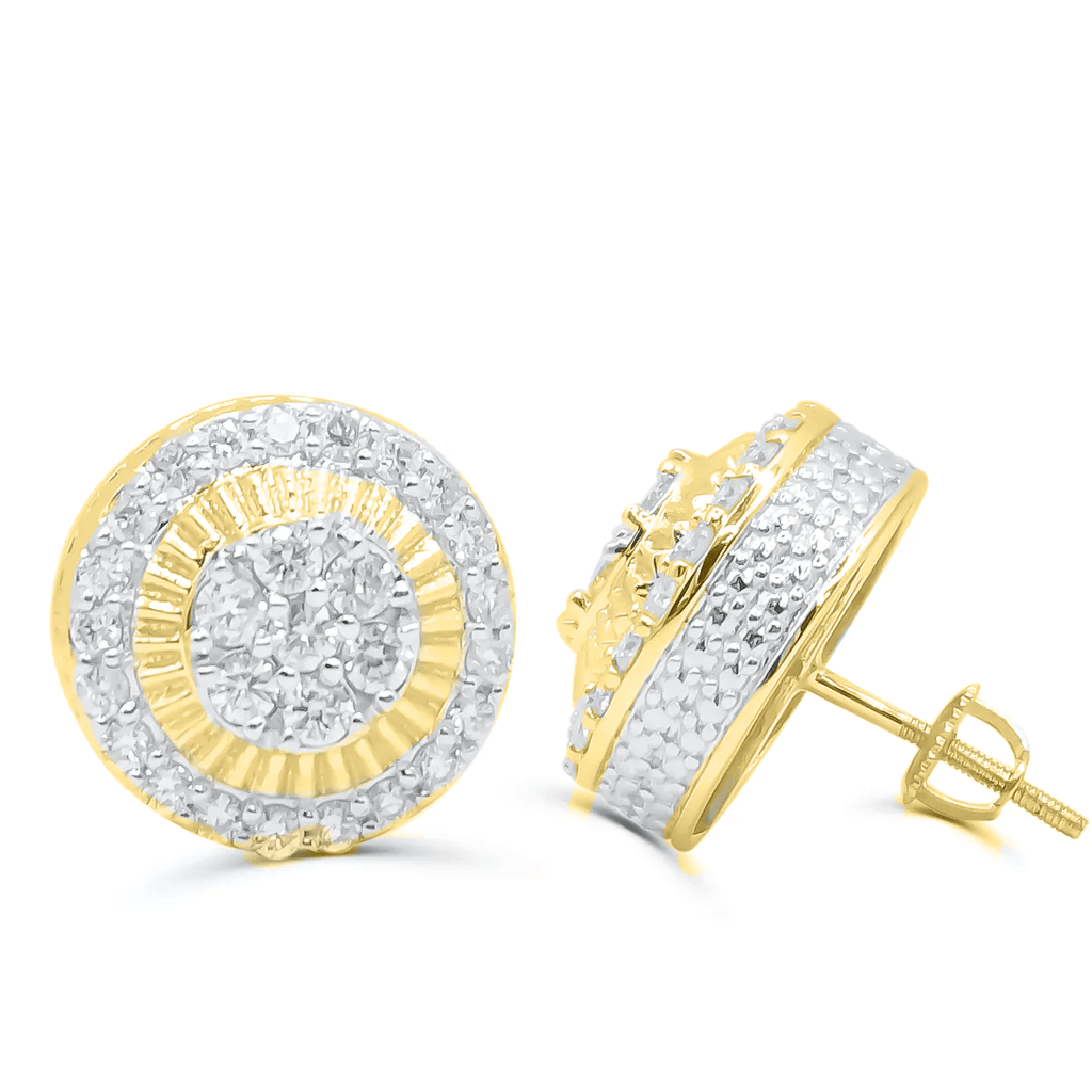 10K White Gold Diamond Earring