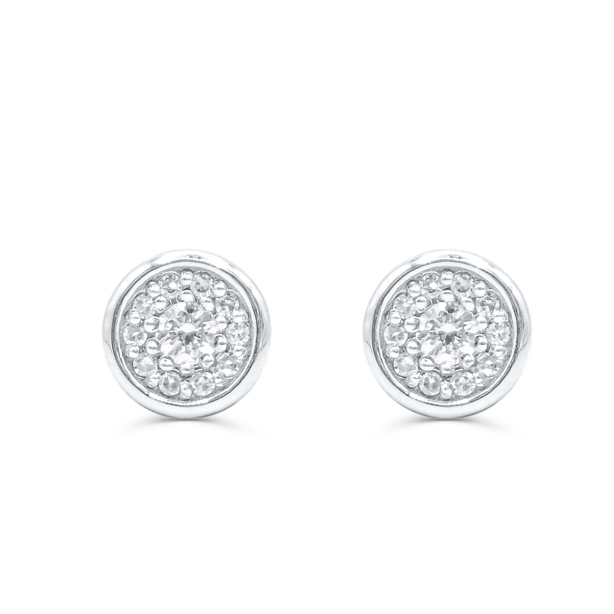 10K White Gold Diamond Earring