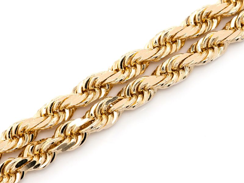 4mm 10K Hollow Rope Chain