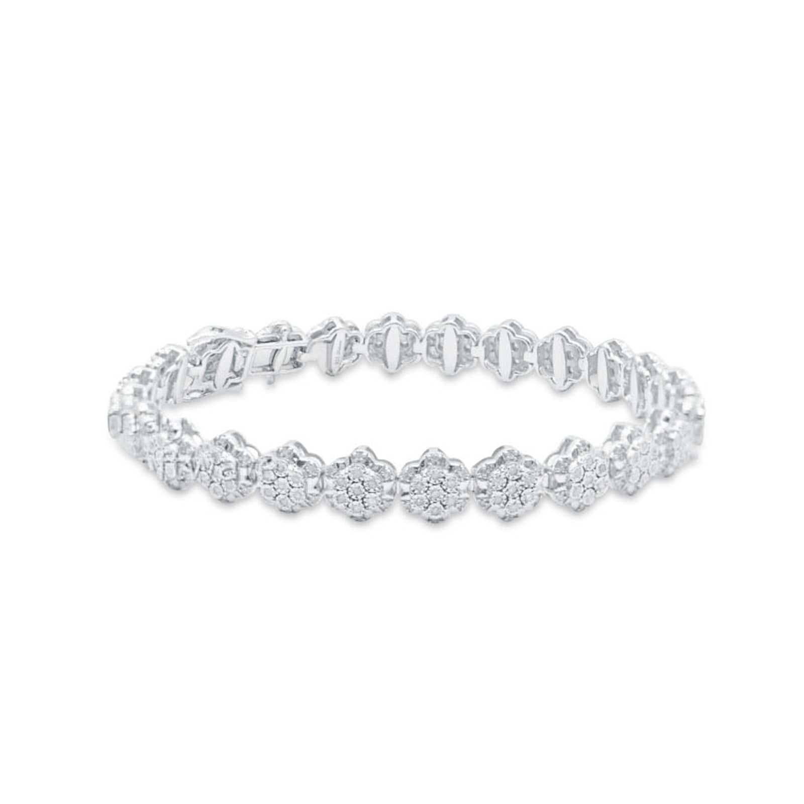 6mm 925 Sterling Silver Diamond Tennis Bracelet