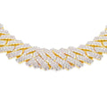 12mm 10K Gold Diamond Cuban Link Necklace
