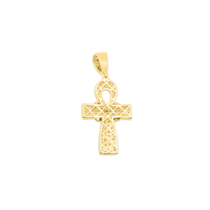 10K Cross Gold Diamond Pendant 0.75CT