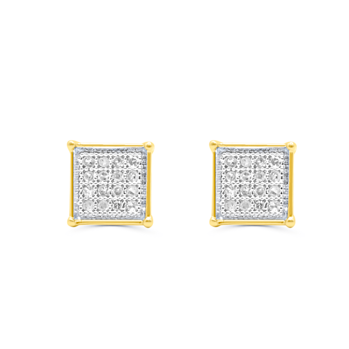 10K Yellow Gold Diamond Earring