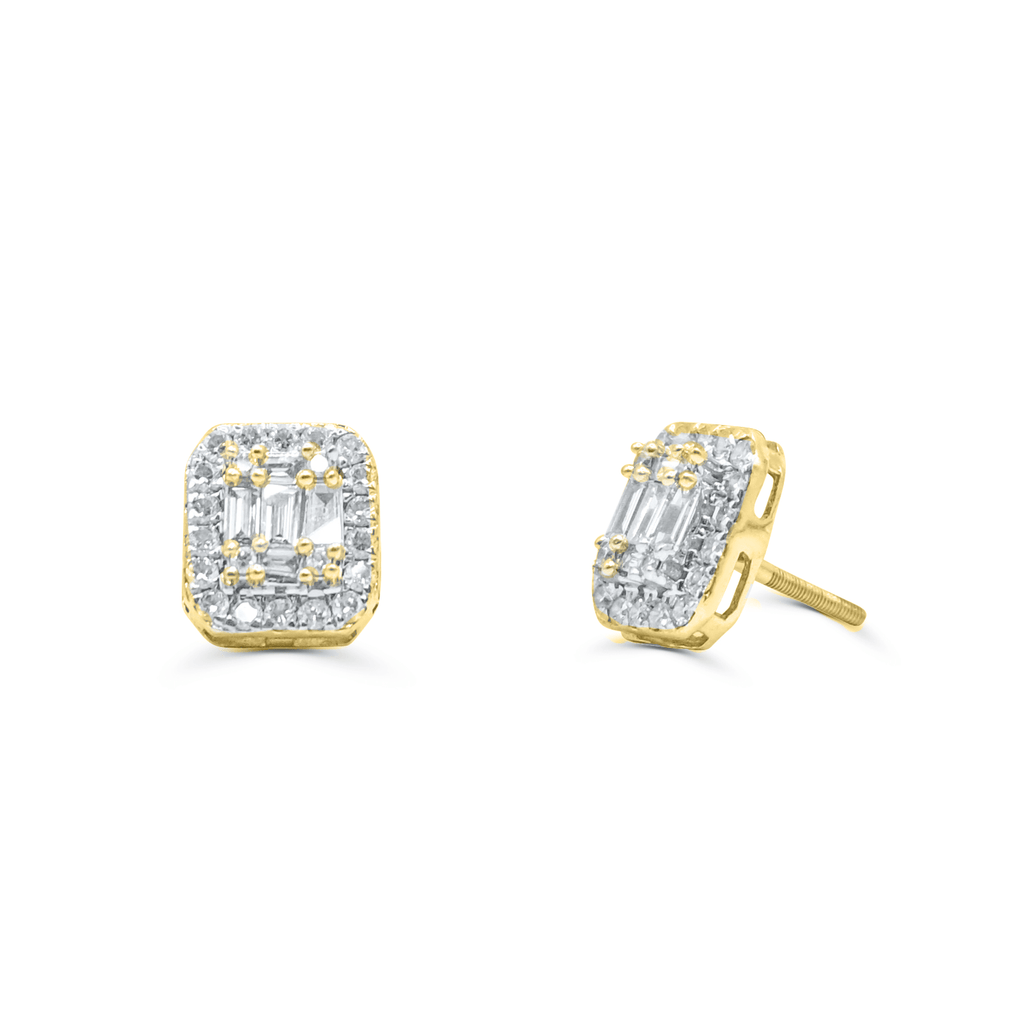 10K White  Gold Diamond Earring