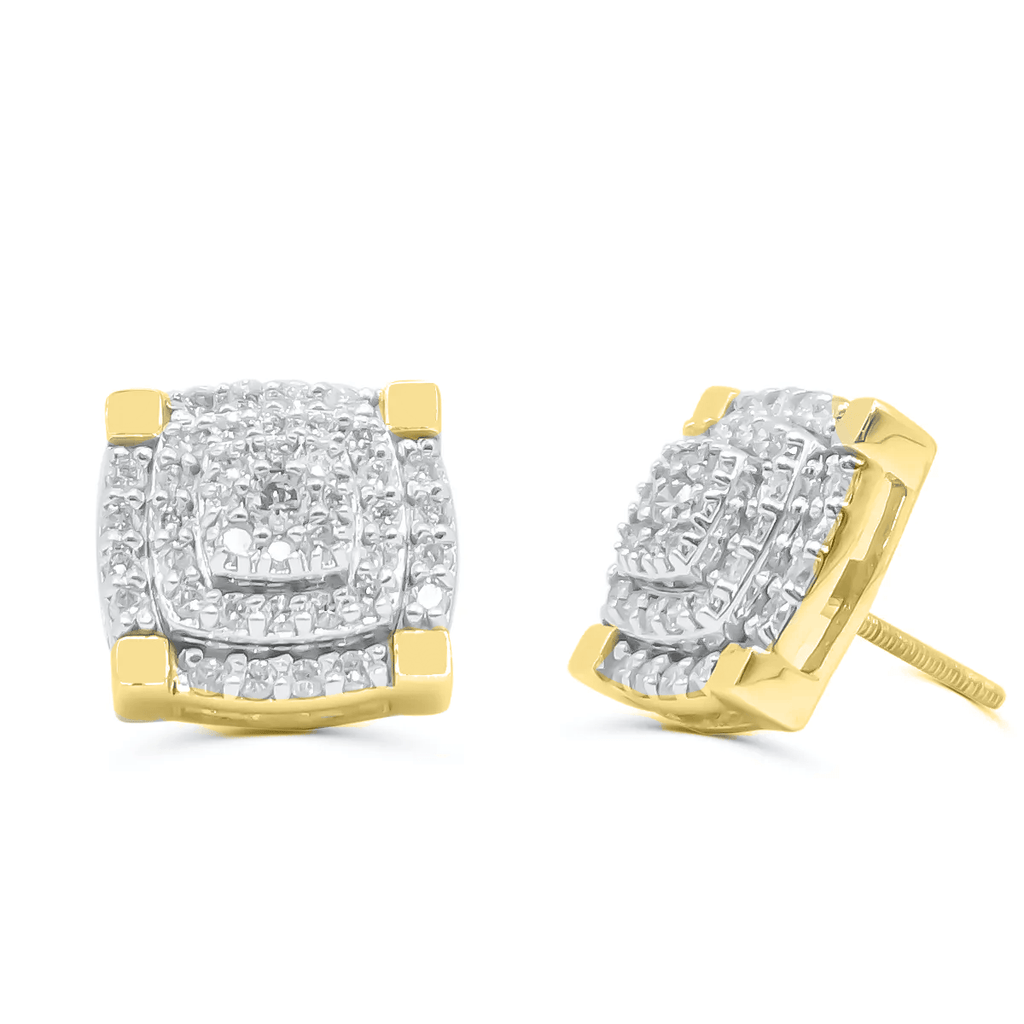 10K White Gold Diamond Earring