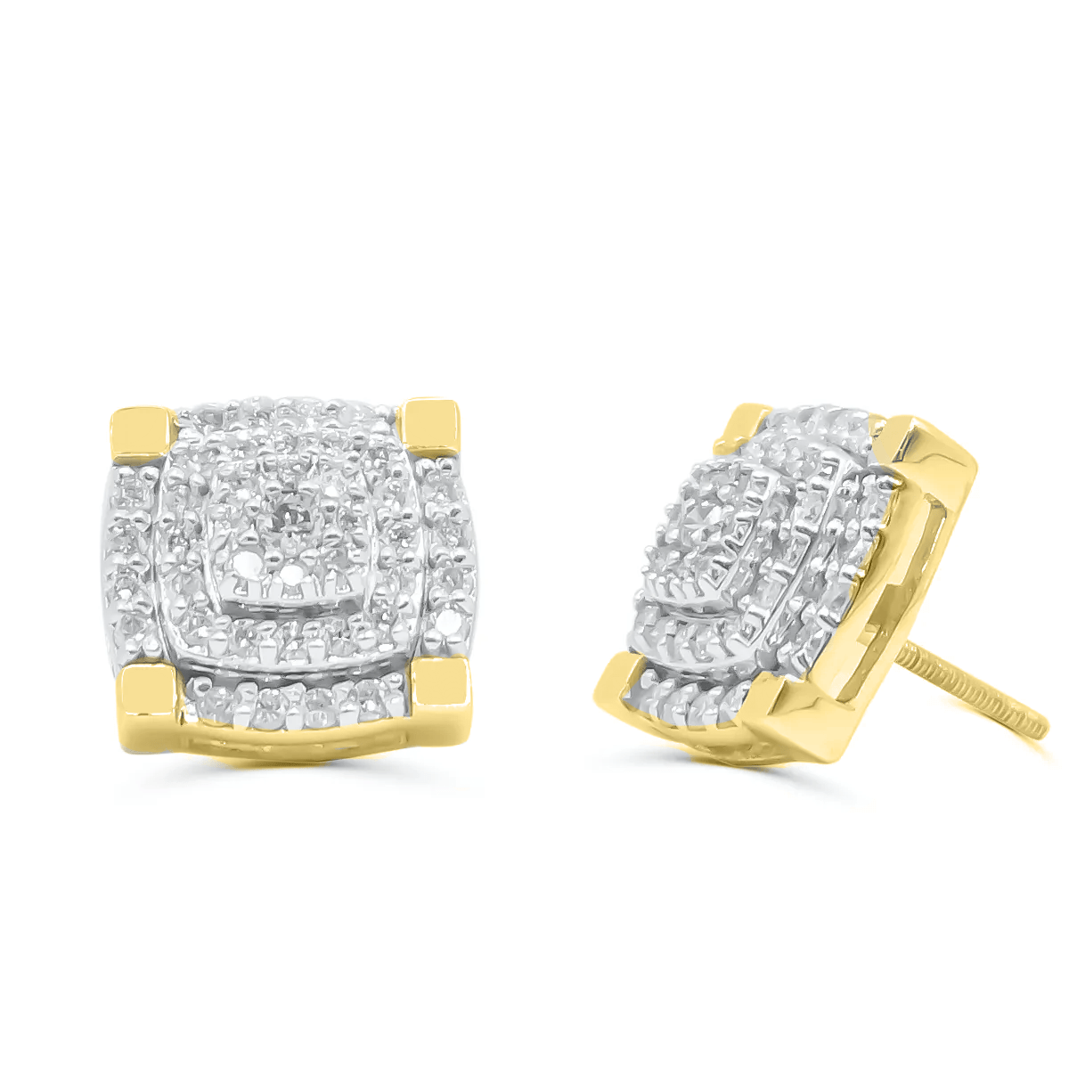 10K White Gold Diamond Earring