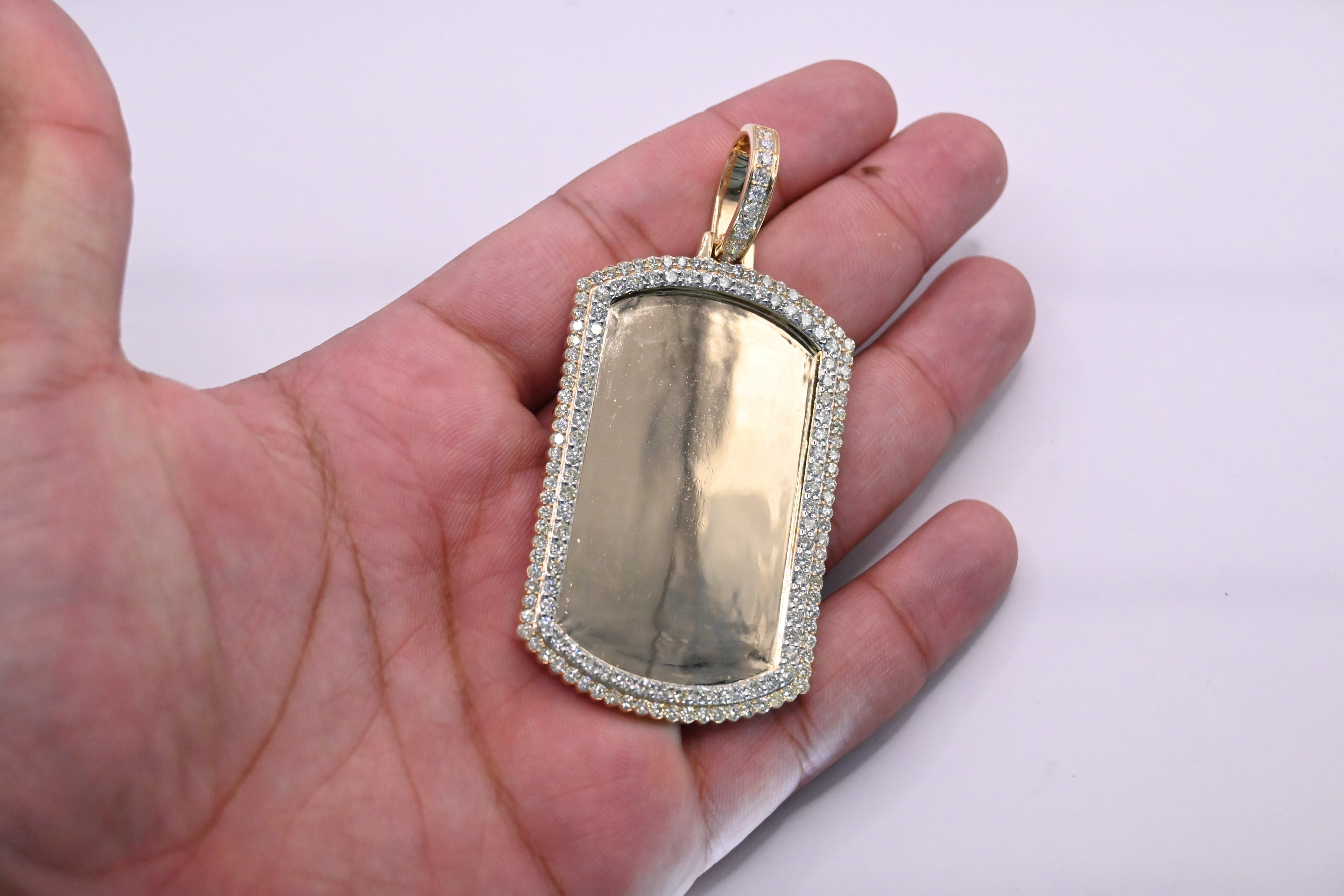 10K Gold Diamond Custom Memory Pendant 6.25CT