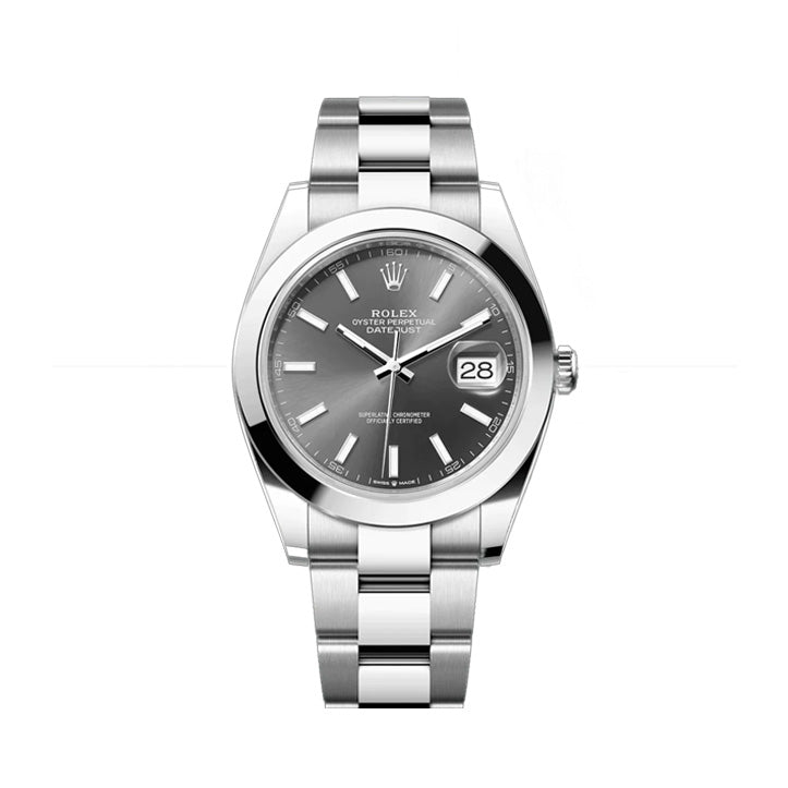 Rolex Datejust 41mm Slate Gray Dial Oyster Stainless Steel Watch 126300