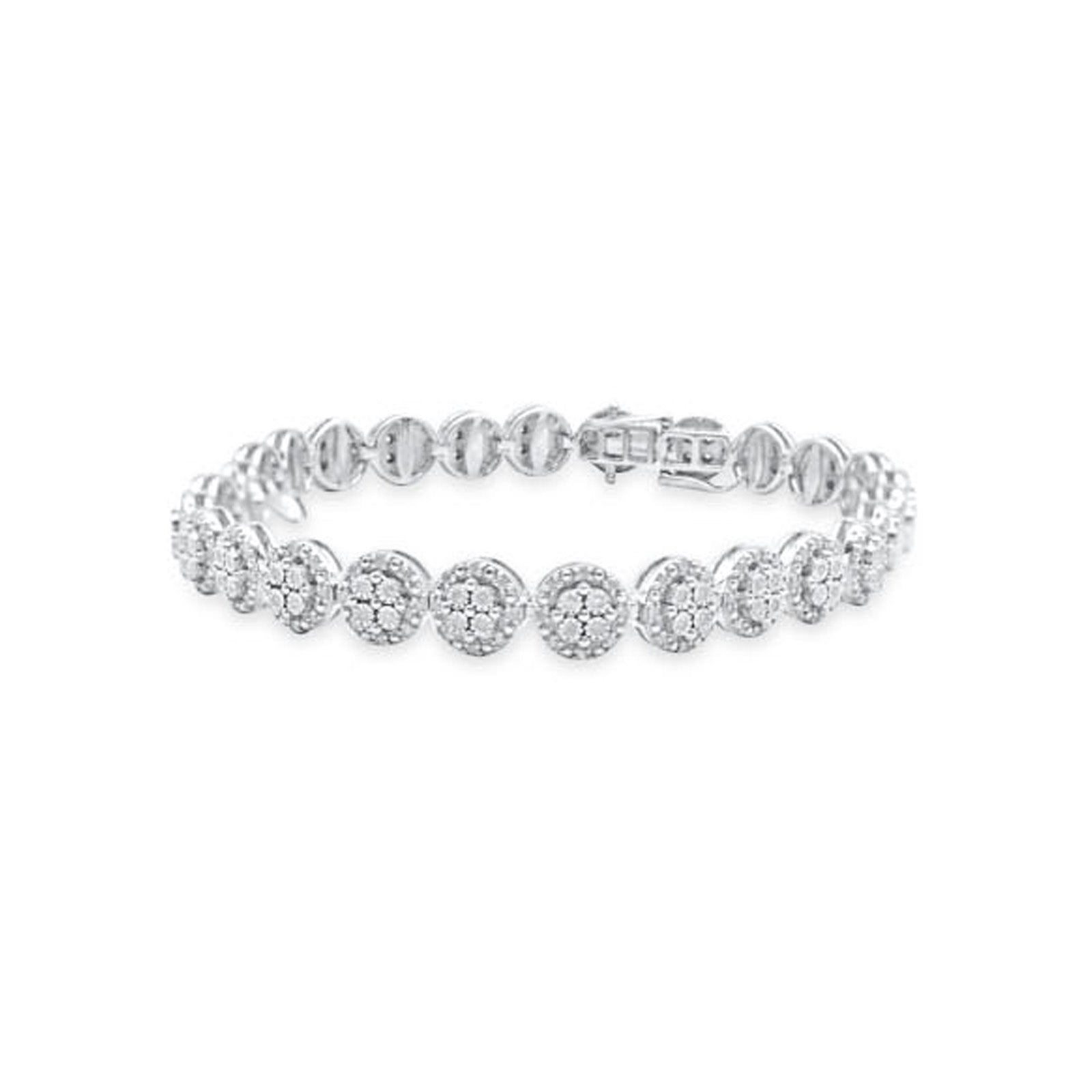 6mm 925 Sterling Silver Diamond Tennis Bracelet