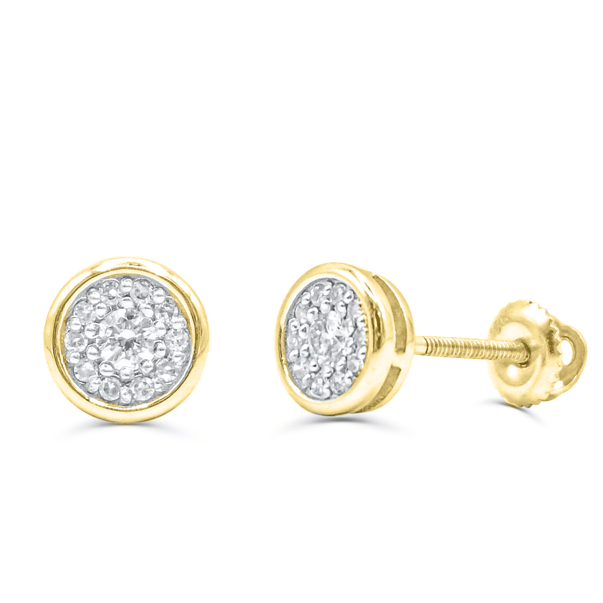 10K White Gold Diamond Earring
