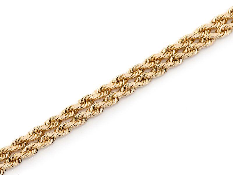 2mm 10K Solid Rope Chain