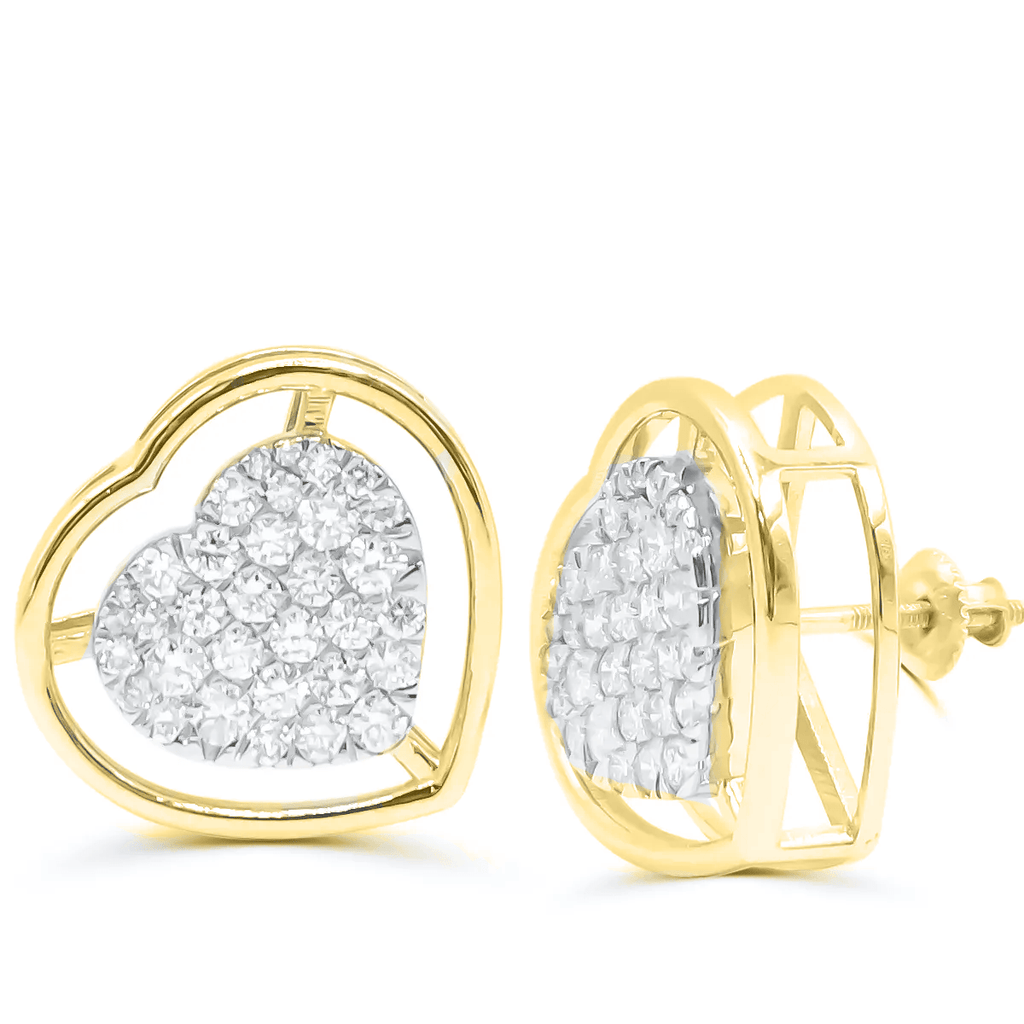 10K White Gold Diamond Earring