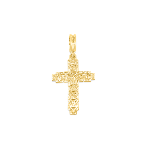 10K Cross Gold Diamond Pendant