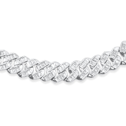 7mm 10K Gold Diamond Cuban Link Chain