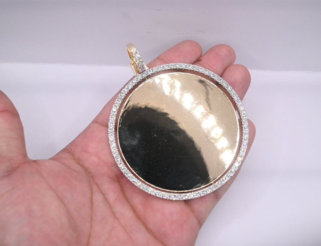 10K Gold Diamond Custom Memory Pendant 8.00CT