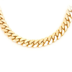 9mm 10K Solid Gold Miami Cuban Chain