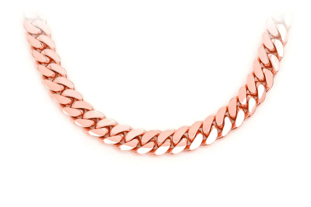 9mm 10K Solid Gold Miami Cuban Chain