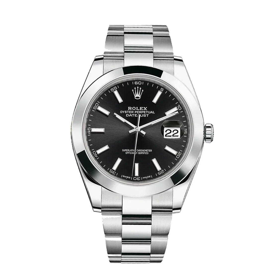 Rolex Datejust 41mm Black Dial Oyster Stainless Steel Watch 126300