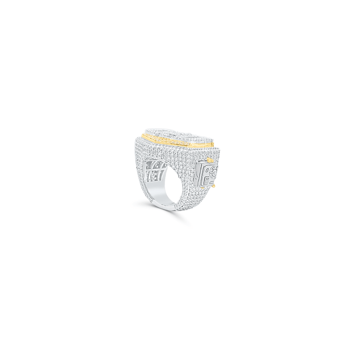 10K Gold Diamond CEO Men's Ring 9.50CT
