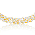9.8mm 10K Gold Diamond Iced Out Infinity Link Chain