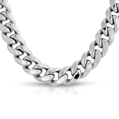 9mm 10K Hollow Gold Miami Cuban Chain