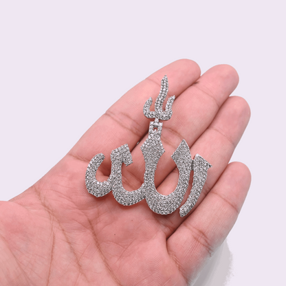 10K Gold Diamond Allah Pendant 7.00CT