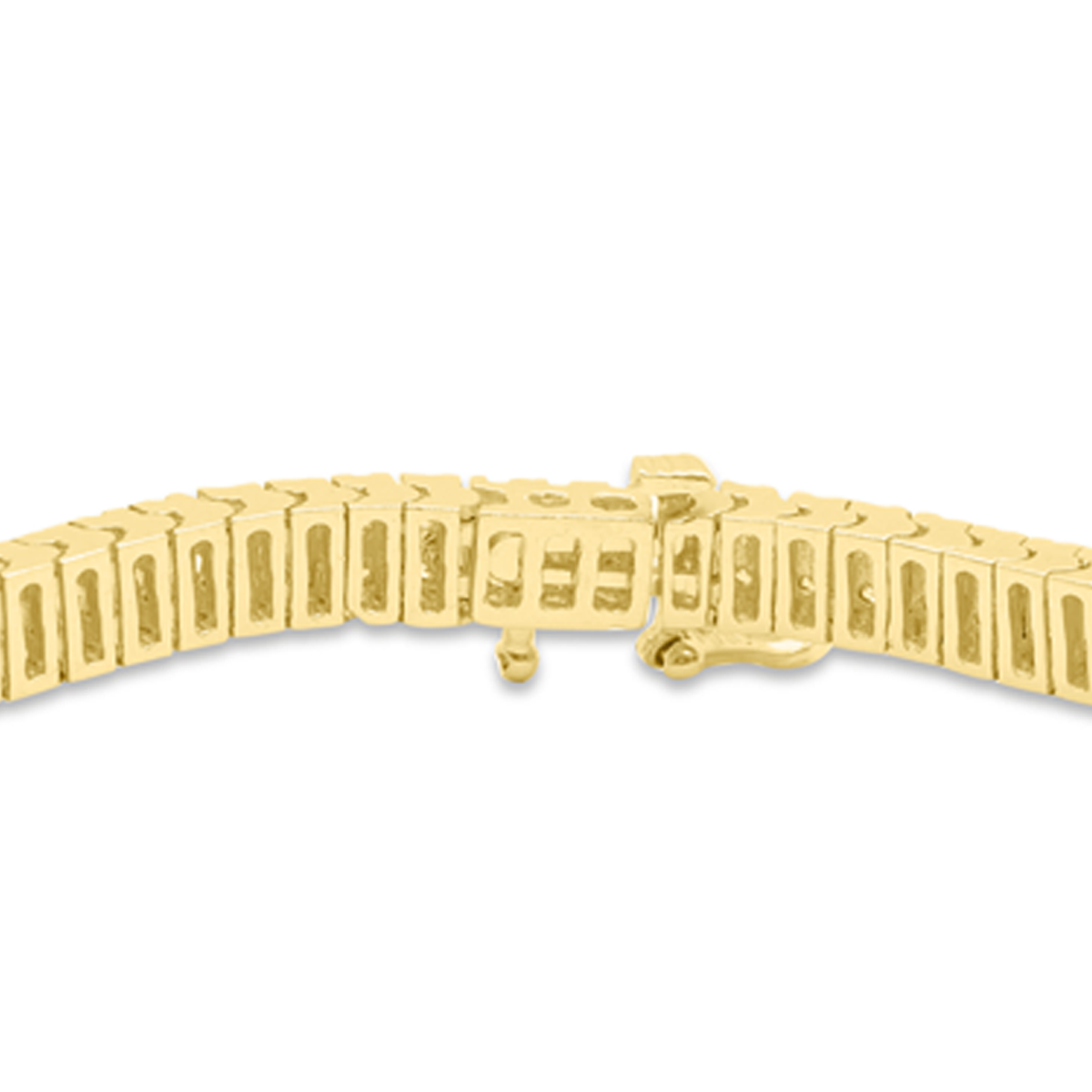 5mm 14k Yellow Gold 2 Row Tennis Bracelet