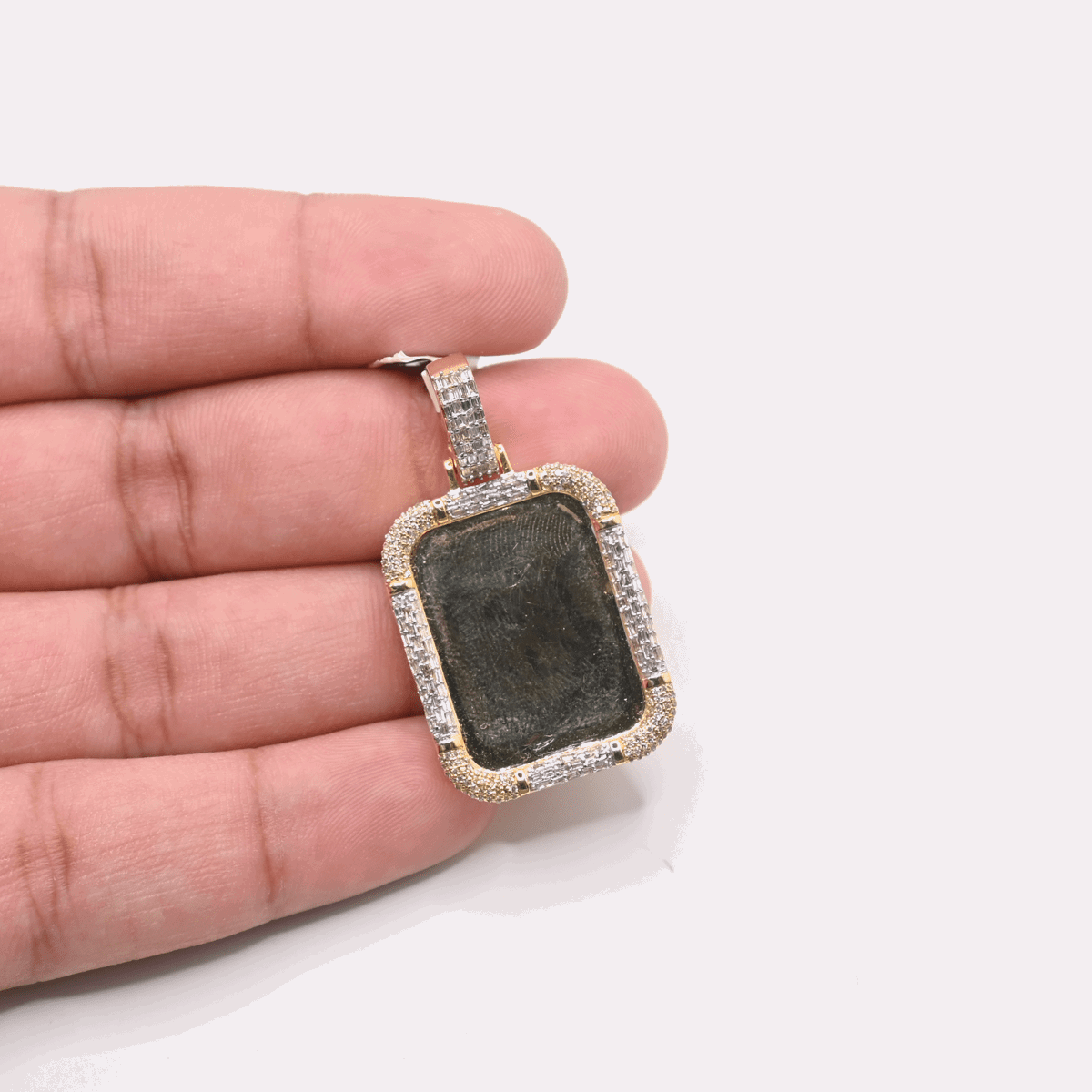 10K Gold Diamond Custom Memory Pendant 1.20CT