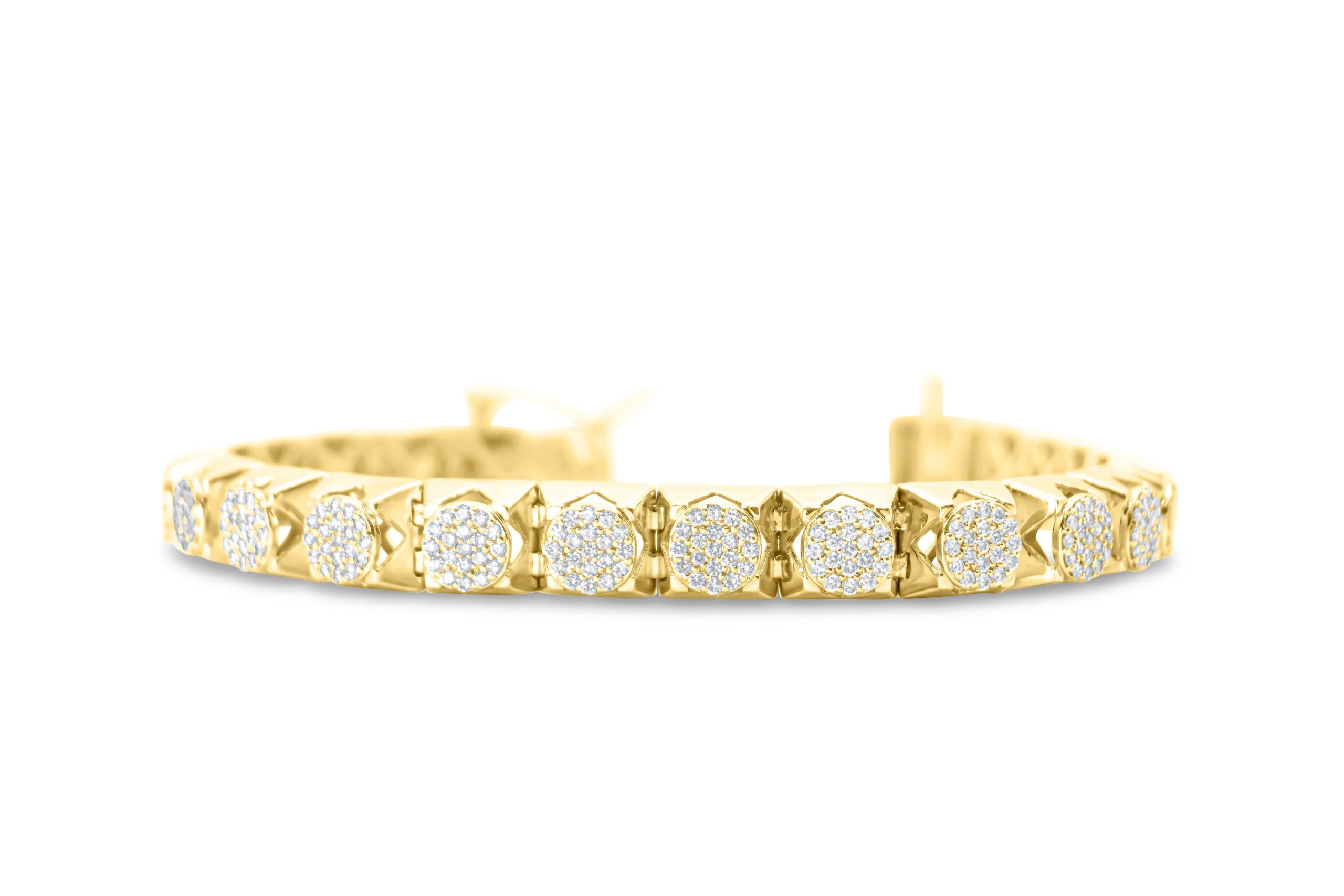 9mm 10K Gold Diamond Bracelet
