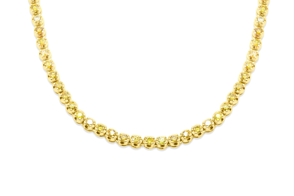 4.5mm 10K Gold Diamond Tennis Chain